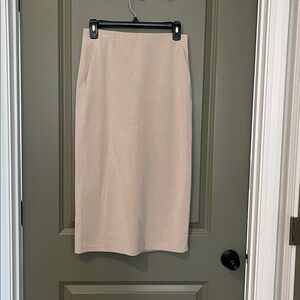 Lululemon Beige soft stream midi straight skirt size 6